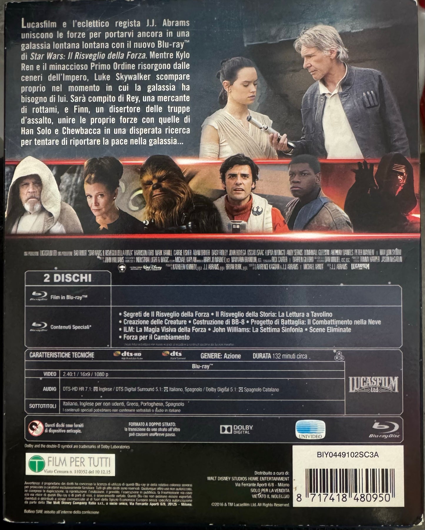 Blu-ray Star Wars "Il Risveglio della Forza"