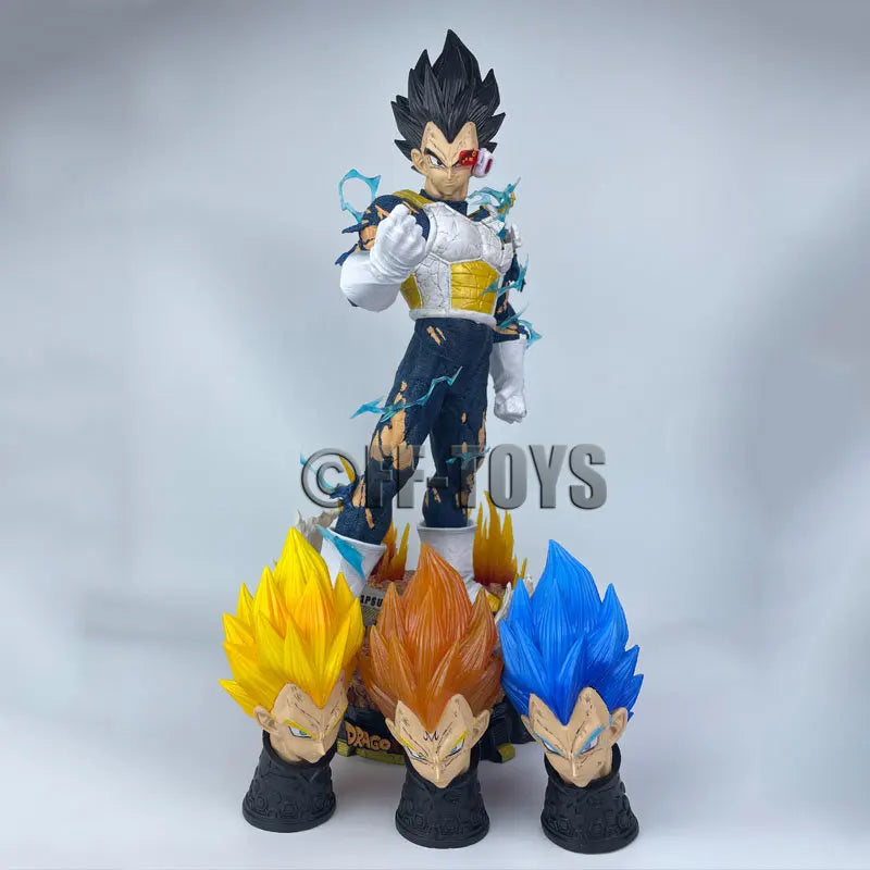 Dragon Ball Vegeta Figure 55CM Anime testa sostituibile PVC Action
