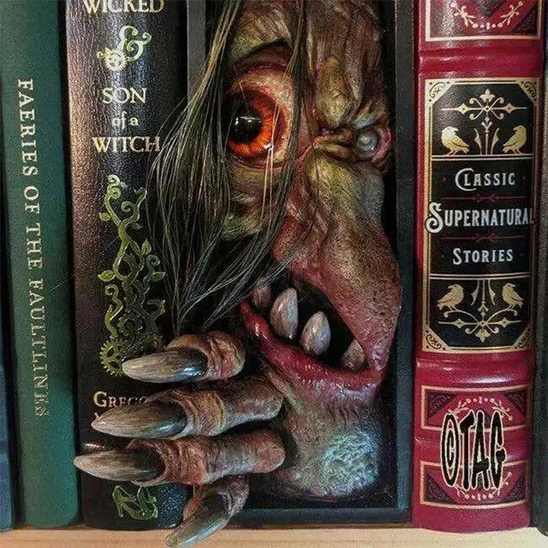 FERMALIBRI PER LIBRERIA 3D Monsterr Booknook scultura