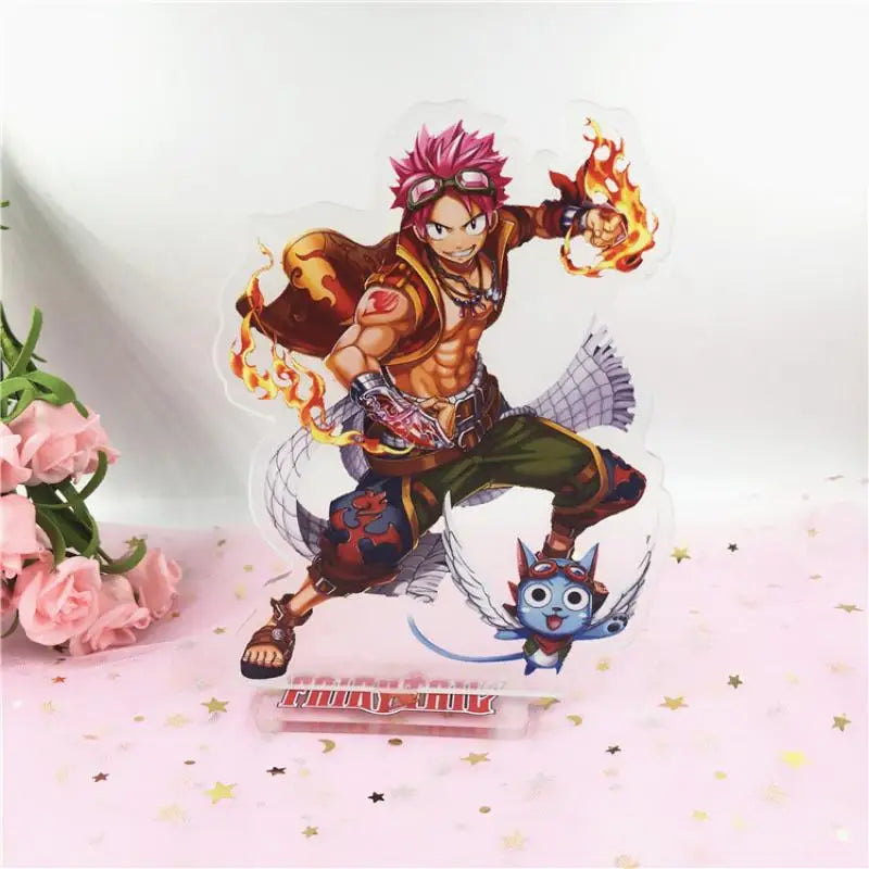 Anime Fairy Tail Natsu Erza Gajeel Lucy ornamenti acrilici a doppia faccia 15cm