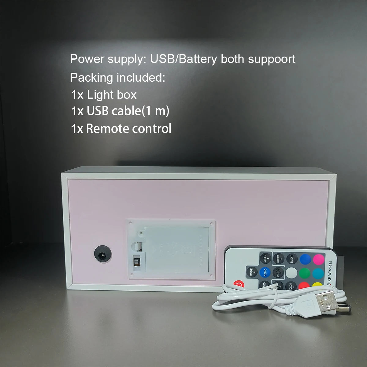 Lampade Light Anime Light Box 3D usb/batterie da tavolo con telecomando