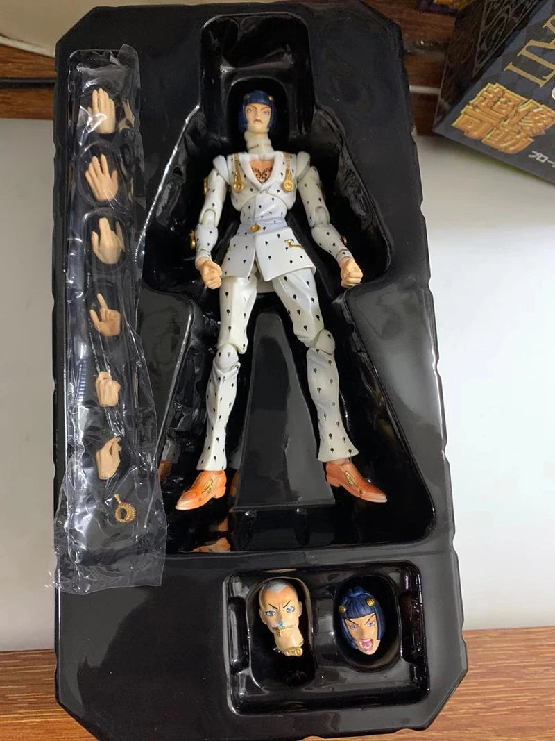 Anime jojo bizarre adventure Kujo Jotaro Dio Brando Diavolo Bruno Bucciarati Leone Abbacchio Jolyne Cujoh Action Figure 15cm