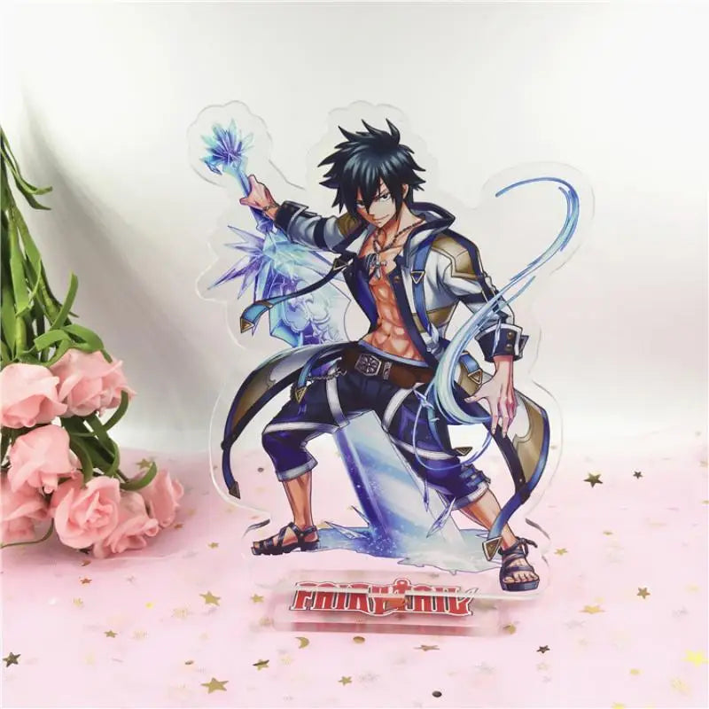 Anime Fairy Tail Natsu Erza Gajeel Lucy ornamenti acrilici a doppia faccia 15cm