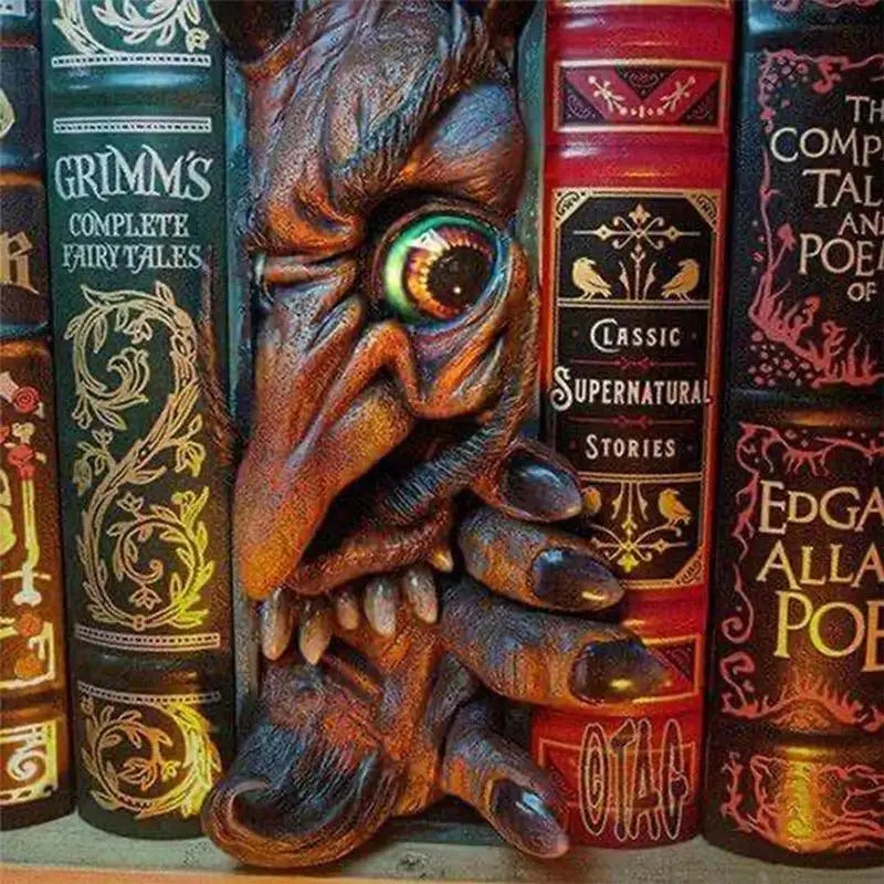 FERMALIBRI PER LIBRERIA 3D Monsterr Booknook scultura