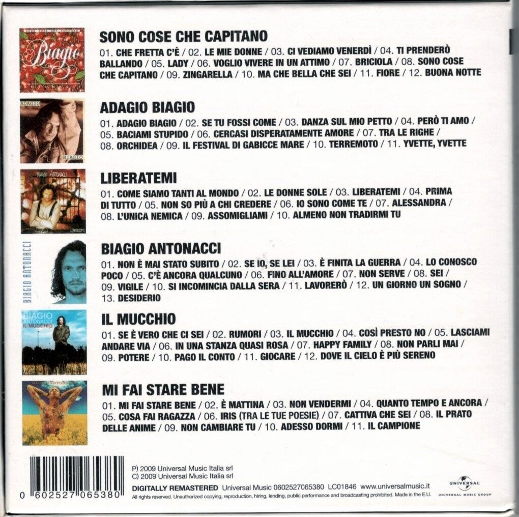 Cofanetto BIAGIO ANTONACCI 6 cd limited edition - album originali