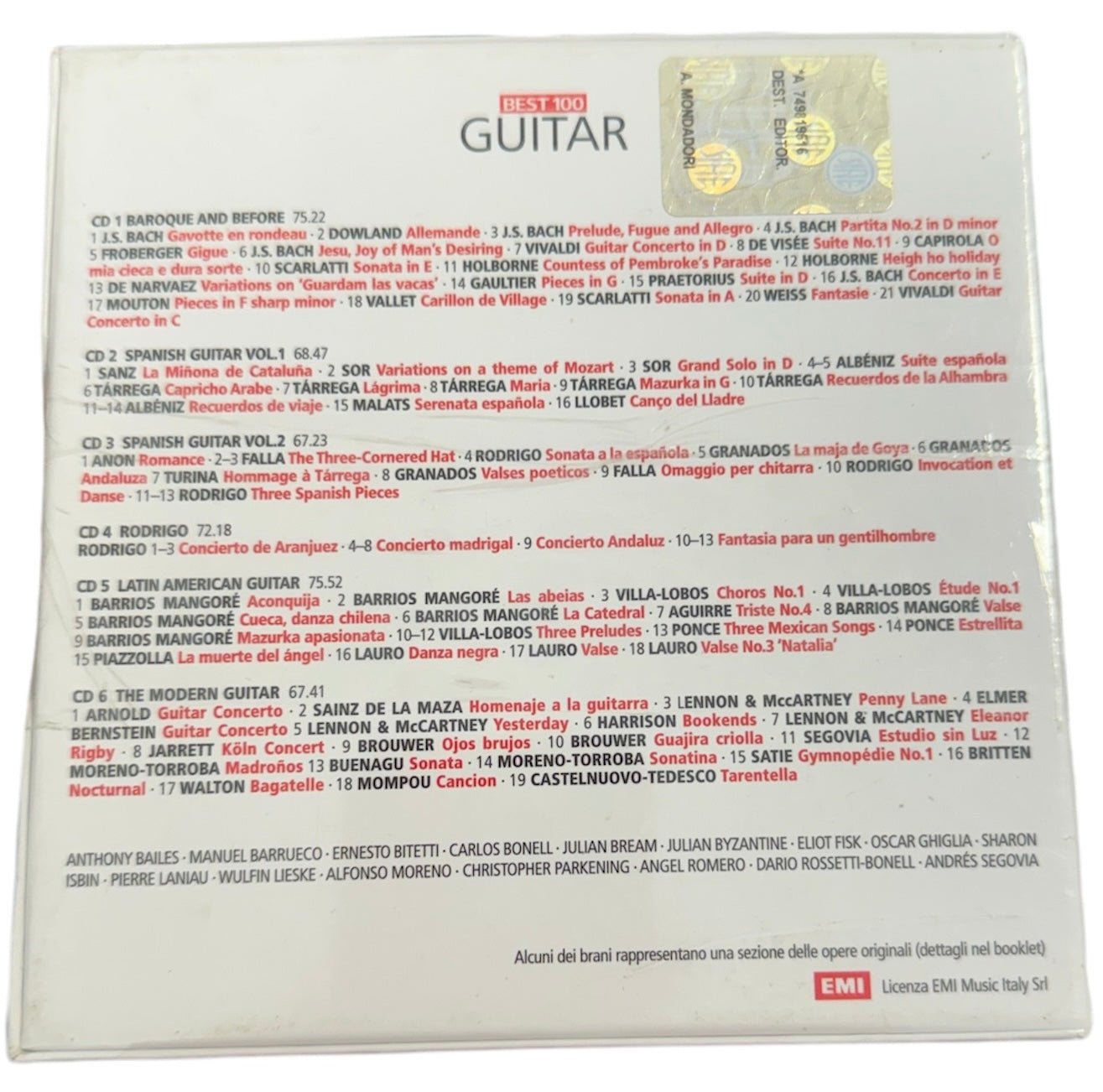 Cd Best 100 Guitar - 6 cd - La Libroteca