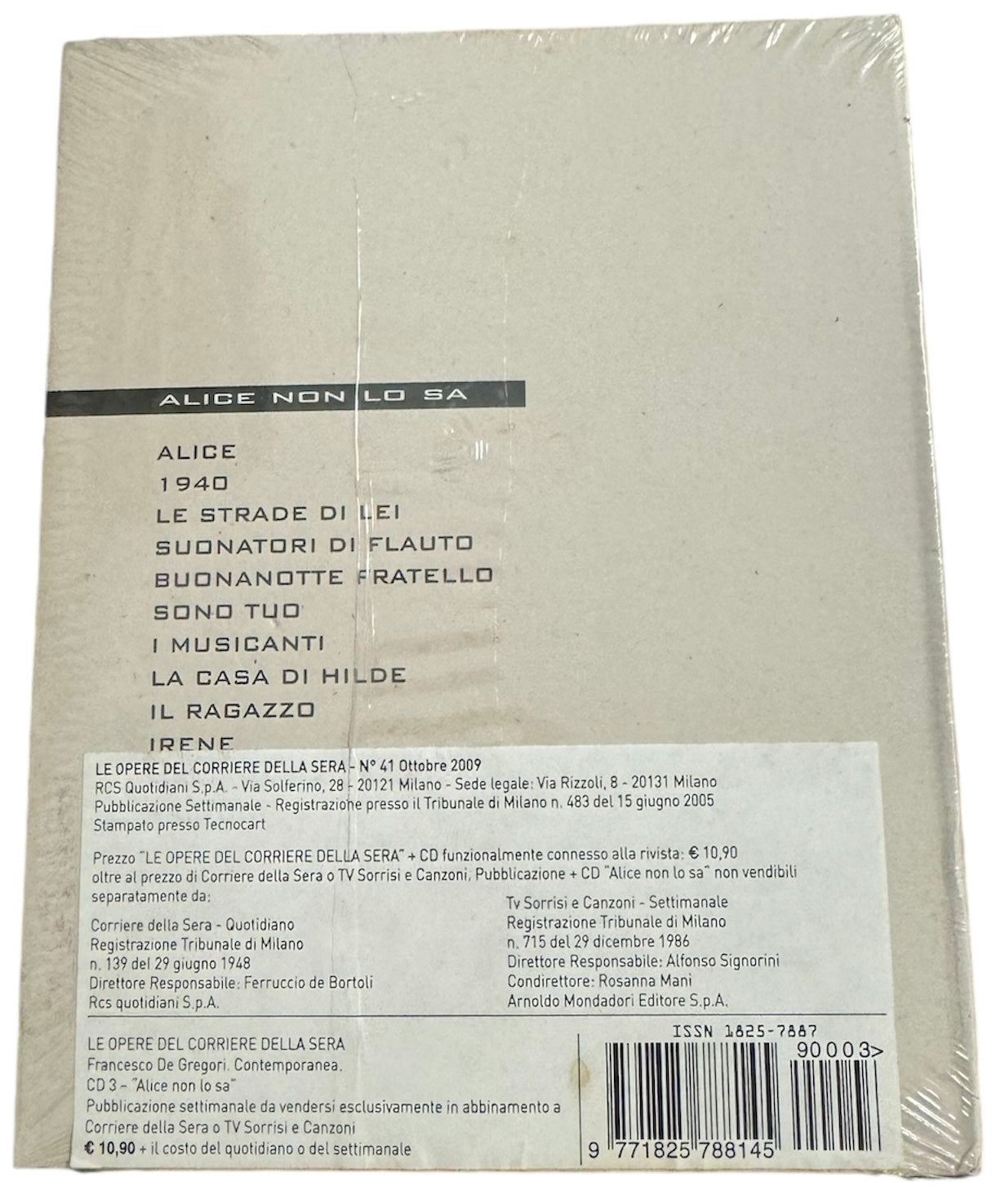 Cd Francesco De Gregori - Alice non lo sa - La Libroteca