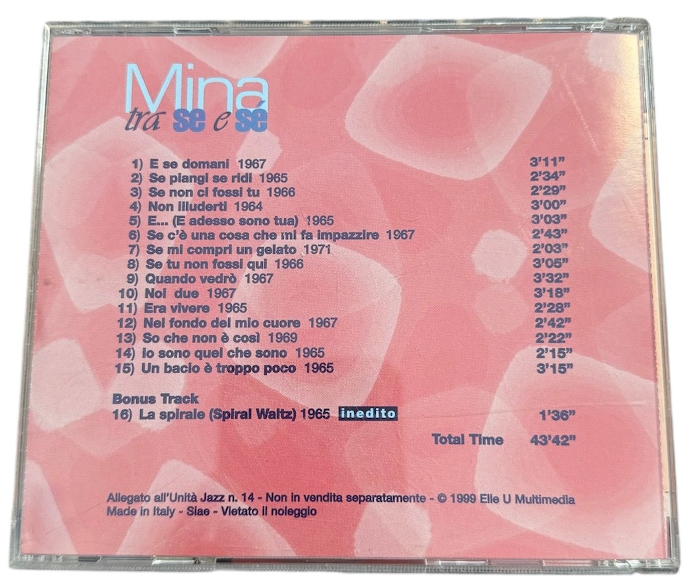 Cd Mina - Studio Mina nr 3 Mina tra se e sé - La Libroteca