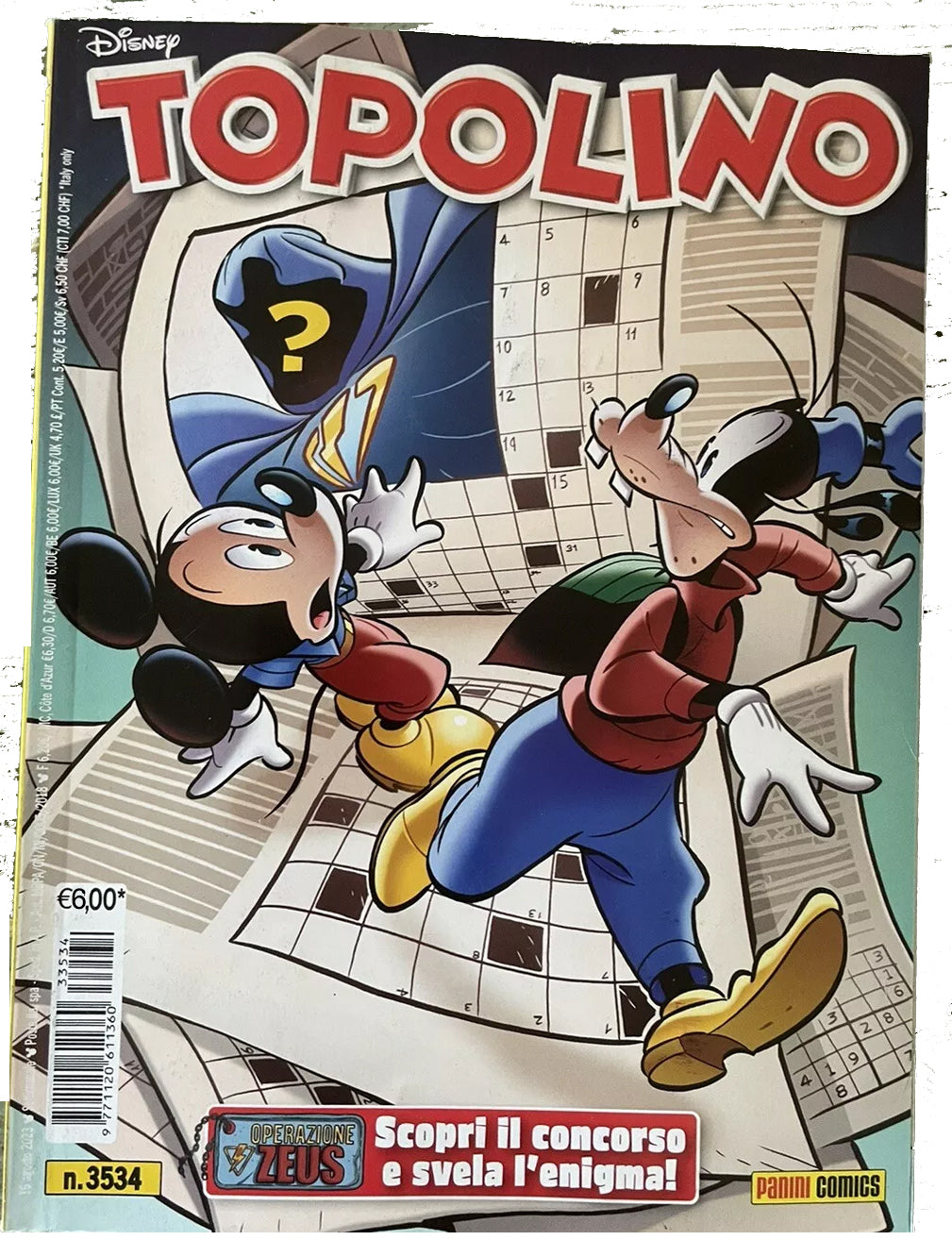 Topolino nr. 3534 doppia copertina edizione 100 anni emozioni