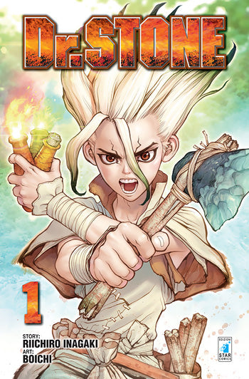 Collezione Manga:  Dr. STONE vol. 1, 2, 3, 4 - Riichiro Inagaki Boichi