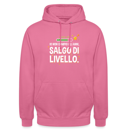 IO NON COMPIO GLI ANNI SALGO DI LIVELLO - FELPA UNISEX - pink