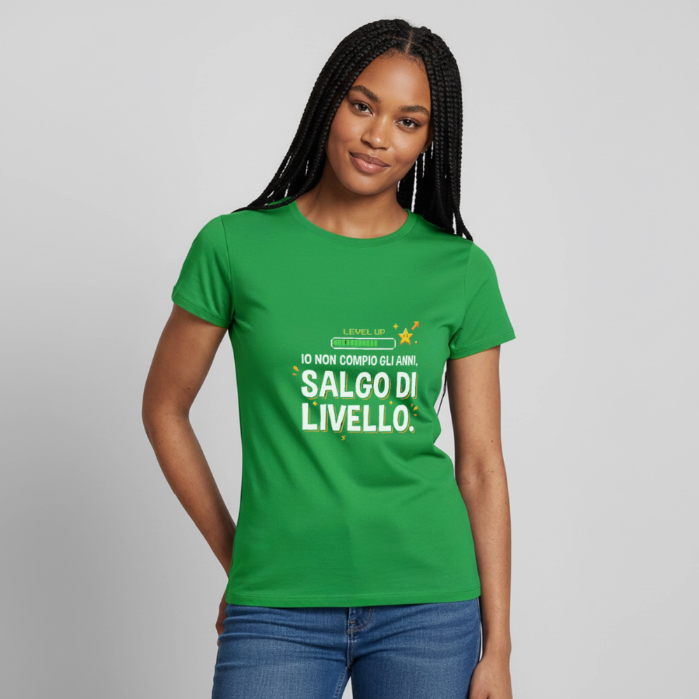 IO NON COMPIO GLI ANNI SALGO DI LIVELLO - DONNA - kelly green