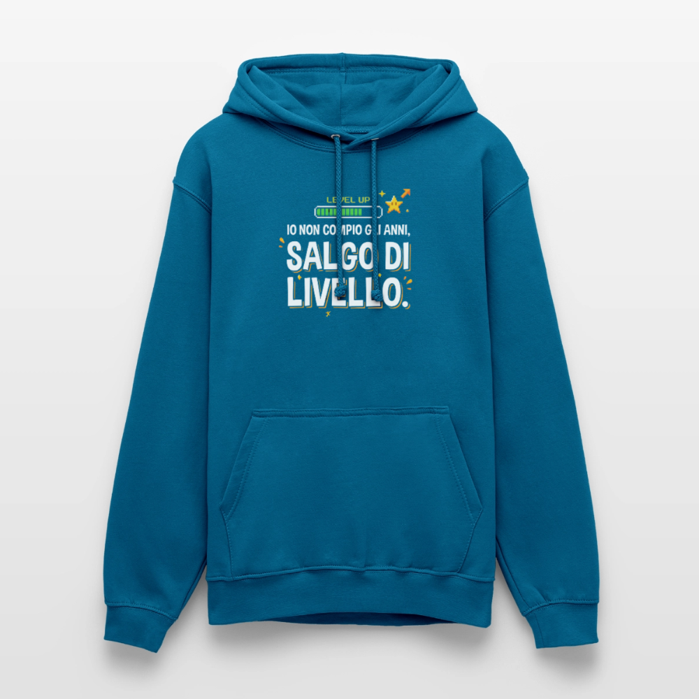 IO NON COMPIO GLI ANNI SALGO DI LIVELLO - FELPA UNISEX - deep sea blue 