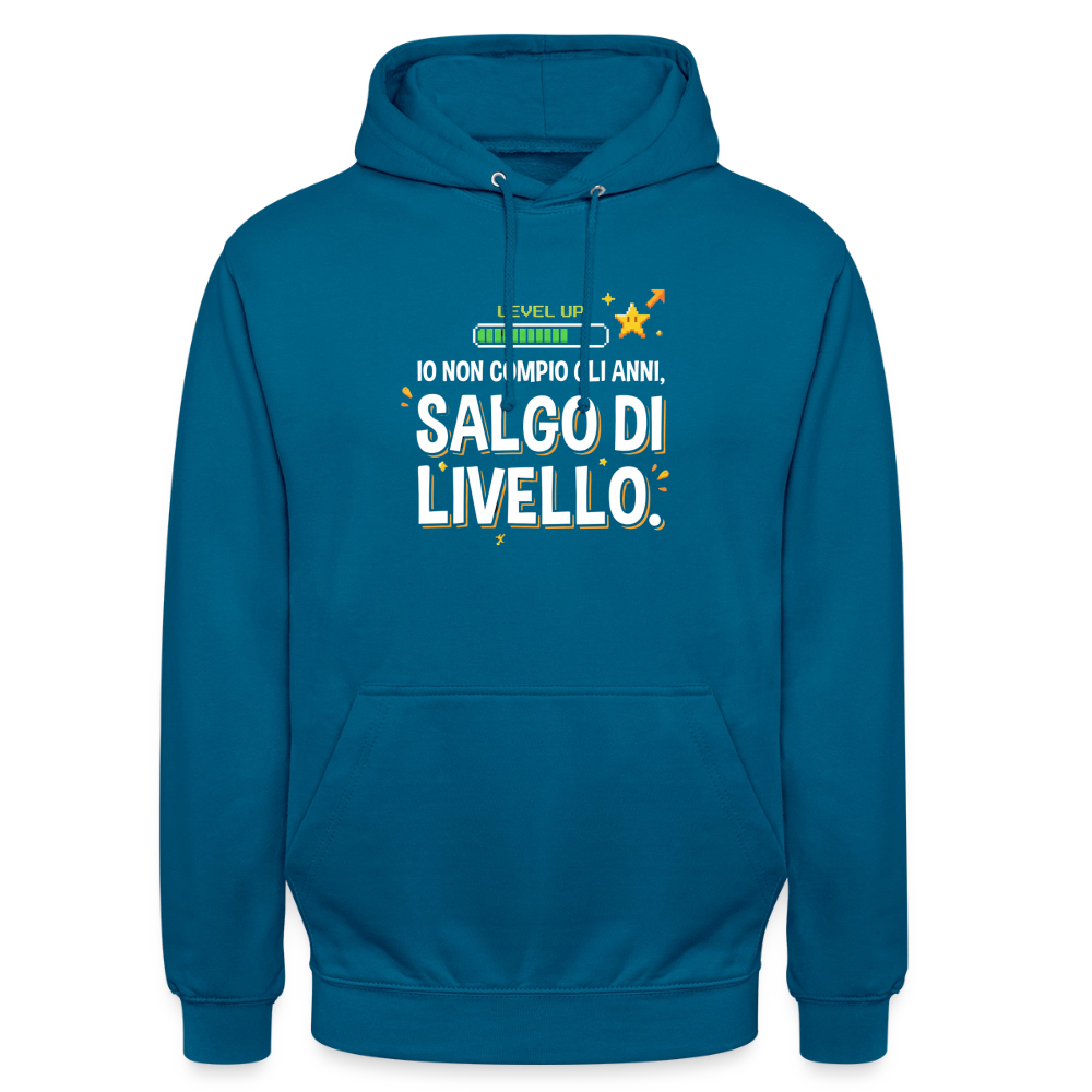 IO NON COMPIO GLI ANNI SALGO DI LIVELLO - FELPA UNISEX - deep sea blue 