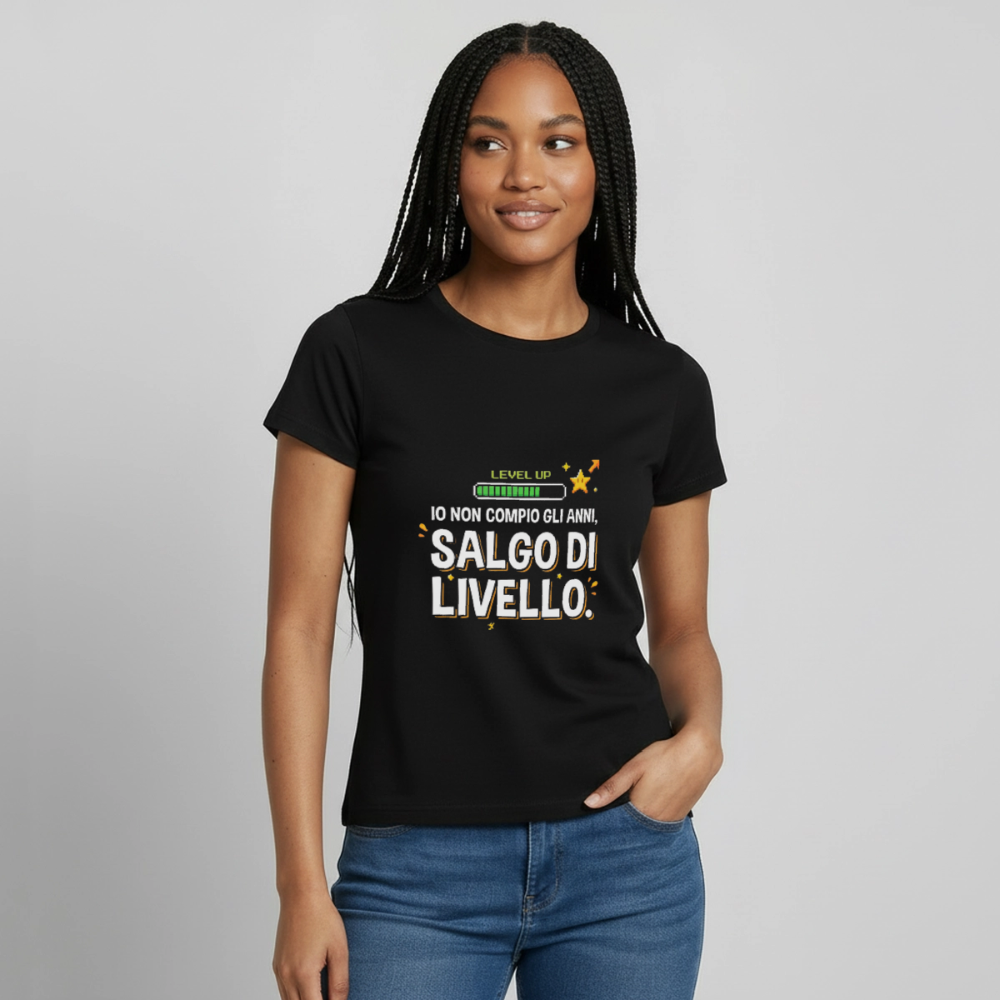 IO NON COMPIO GLI ANNI SALGO DI LIVELLO - DONNA - black