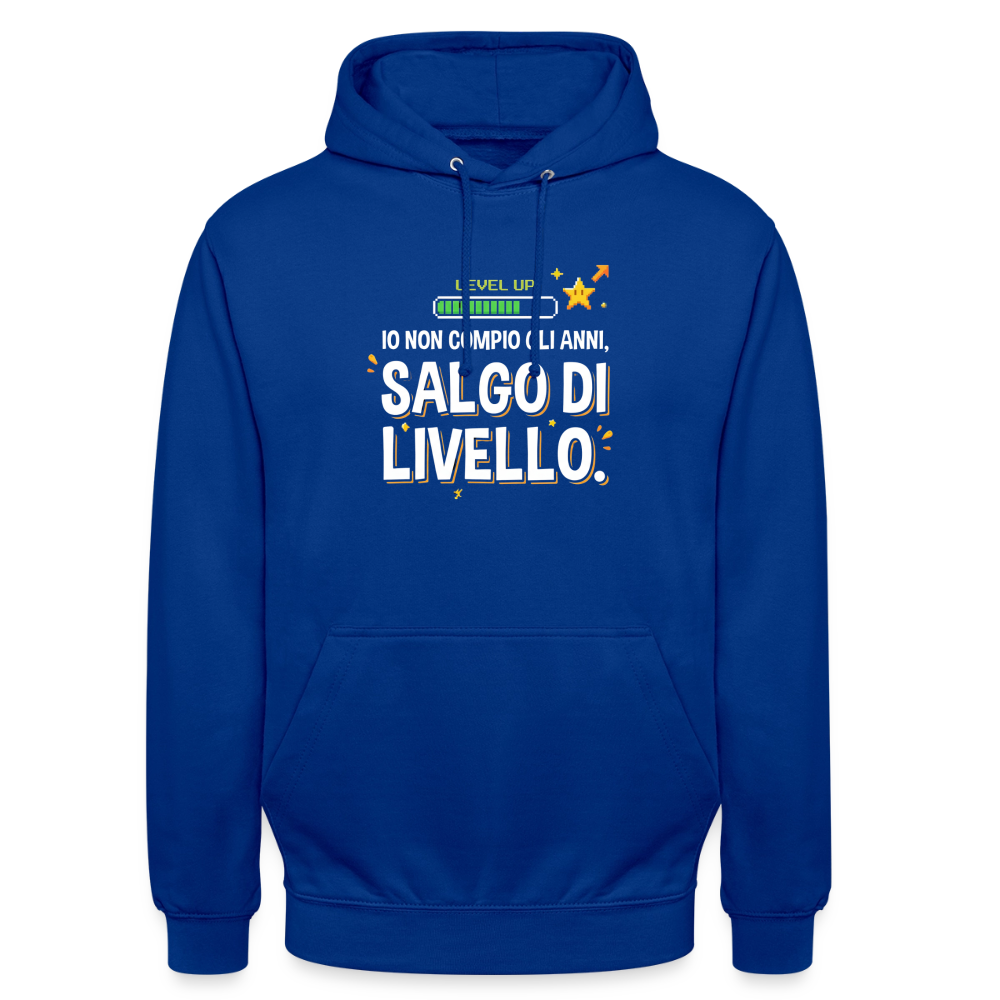 IO NON COMPIO GLI ANNI SALGO DI LIVELLO - FELPA UNISEX - bright royal