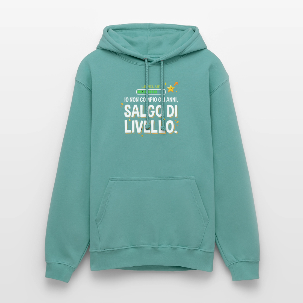 IO NON COMPIO GLI ANNI SALGO DI LIVELLO - FELPA UNISEX - pastel turquoise