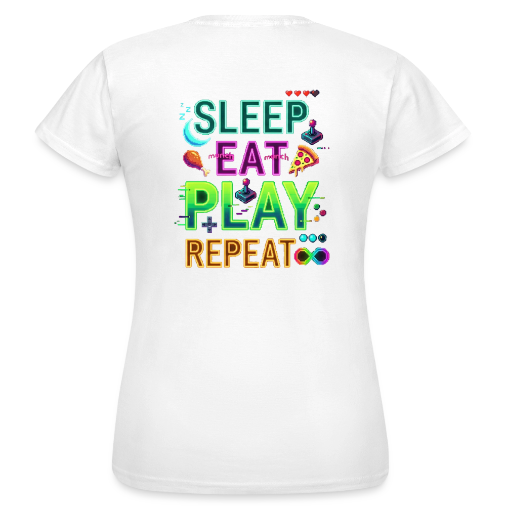 SLEEP EAT PLAY REPEAT - donna - white