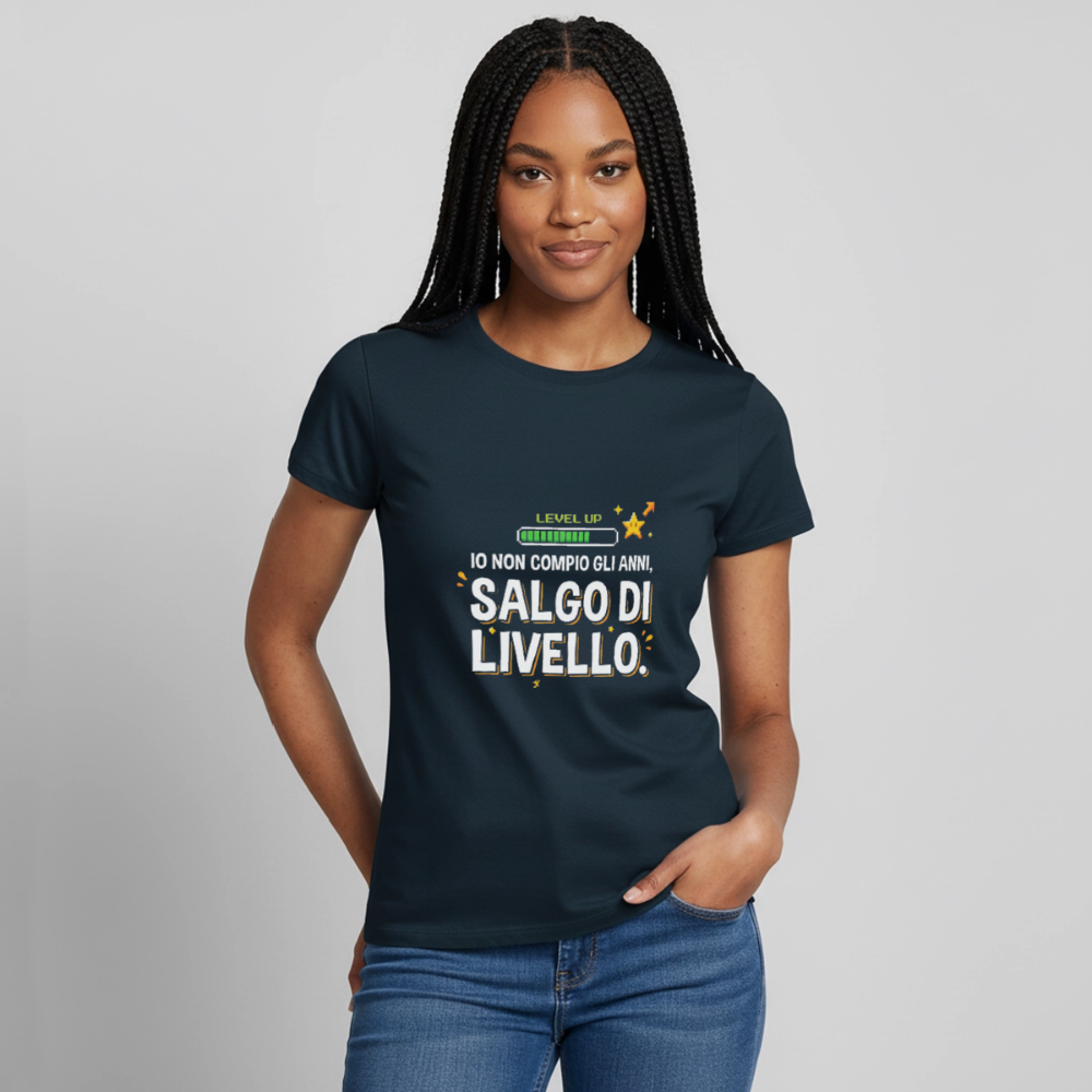 IO NON COMPIO GLI ANNI SALGO DI LIVELLO - DONNA - navy