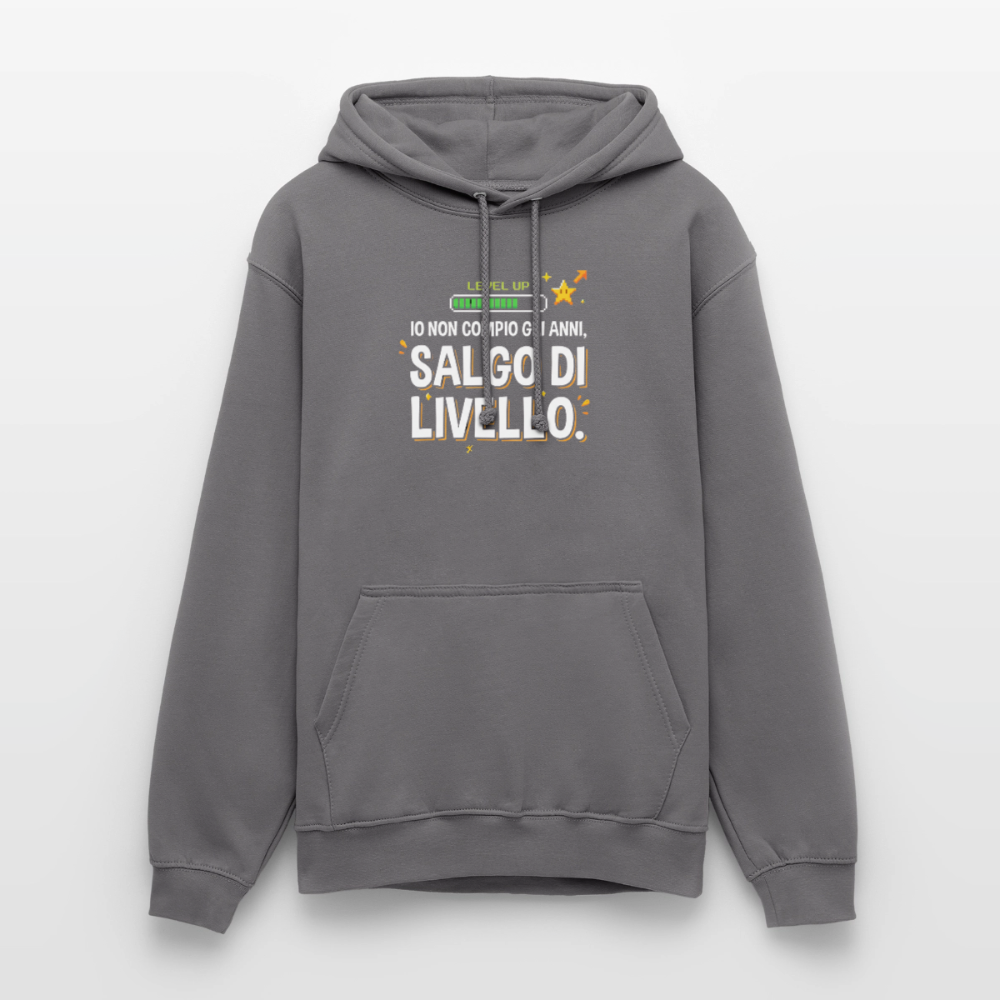 IO NON COMPIO GLI ANNI SALGO DI LIVELLO - FELPA UNISEX - elephant grey