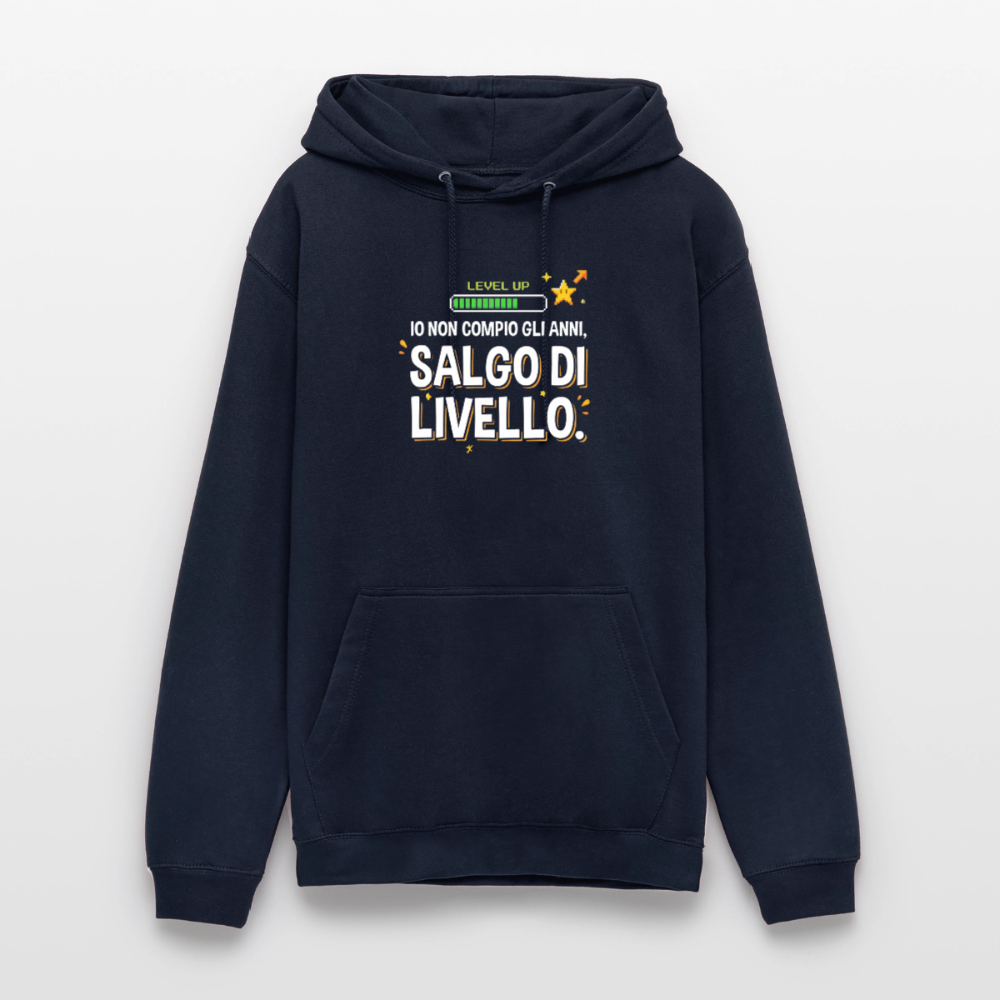 IO NON COMPIO GLI ANNI SALGO DI LIVELLO - FELPA UNISEX - navy