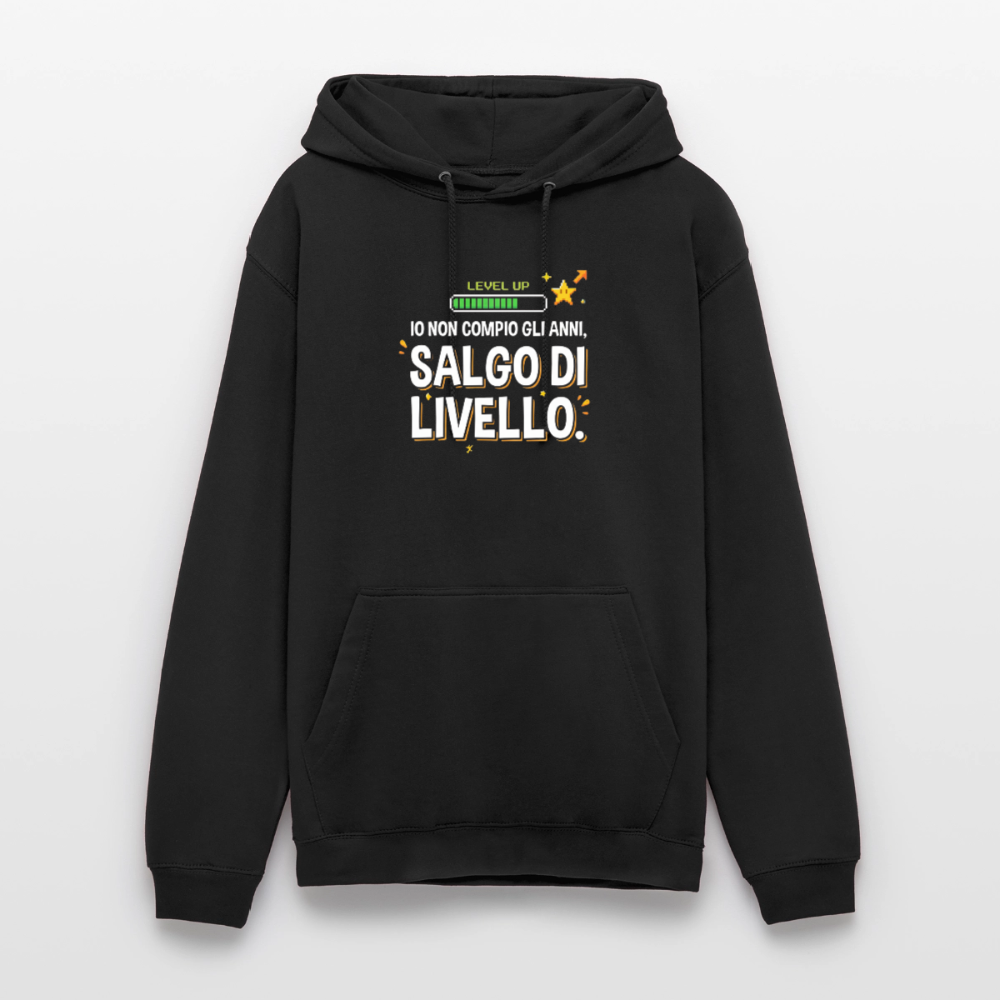 IO NON COMPIO GLI ANNI SALGO DI LIVELLO - FELPA UNISEX - black