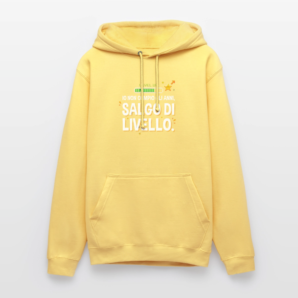 IO NON COMPIO GLI ANNI SALGO DI LIVELLO - FELPA UNISEX - lemon yellow
