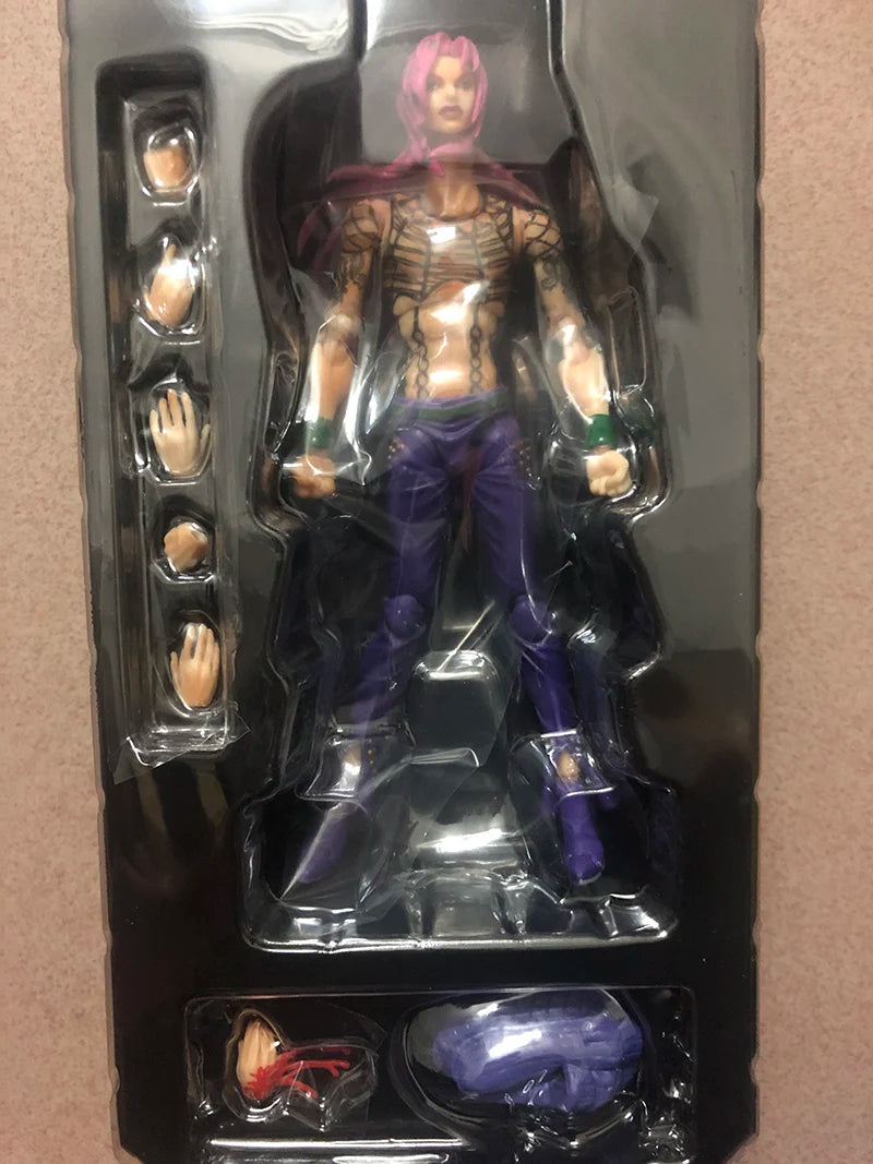 Anime jojo bizarre adventure Kujo Jotaro Dio Brando Diavolo Bruno Bucciarati Leone Abbacchio Jolyne Cujoh Action Figure 15cm