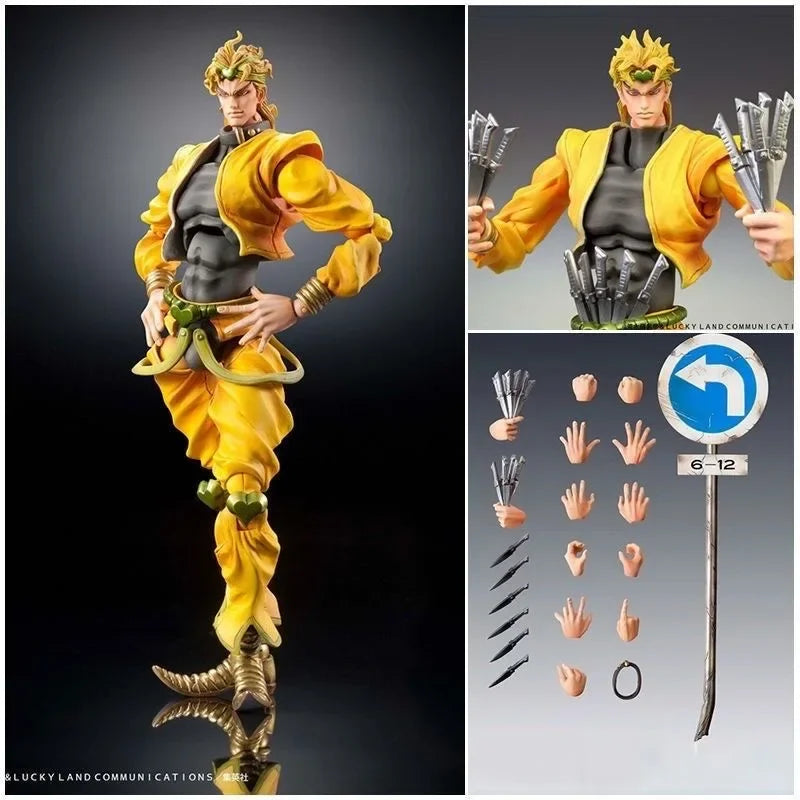 Anime jojo bizarre adventure Kujo Jotaro Dio Brando Diavolo Bruno Bucciarati Leone Abbacchio Jolyne Cujoh Action Figure 15cm