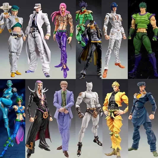 Anime jojo bizarre adventure Kujo Jotaro Dio Brando Diavolo Bruno Bucciarati Leone Abbacchio Jolyne Cujoh Action Figure 15cm