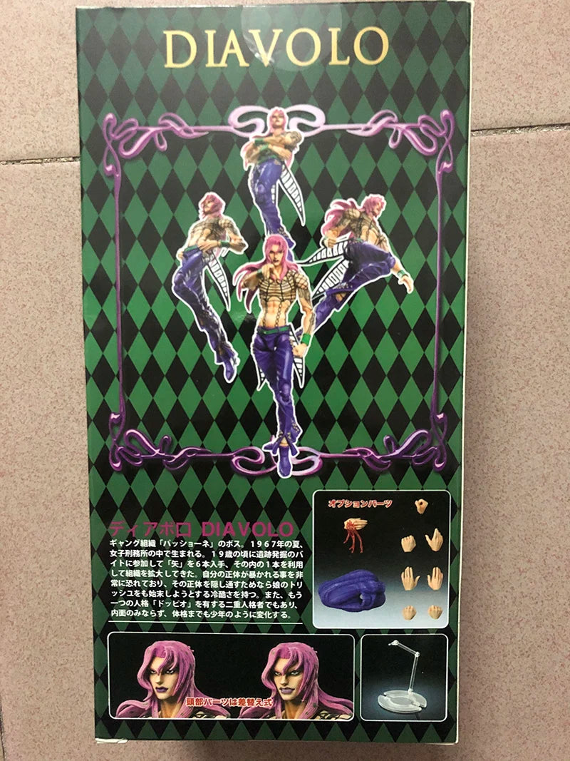 Anime jojo bizarre adventure Kujo Jotaro Dio Brando Diavolo Bruno Bucciarati Leone Abbacchio Jolyne Cujoh Action Figure 15cm