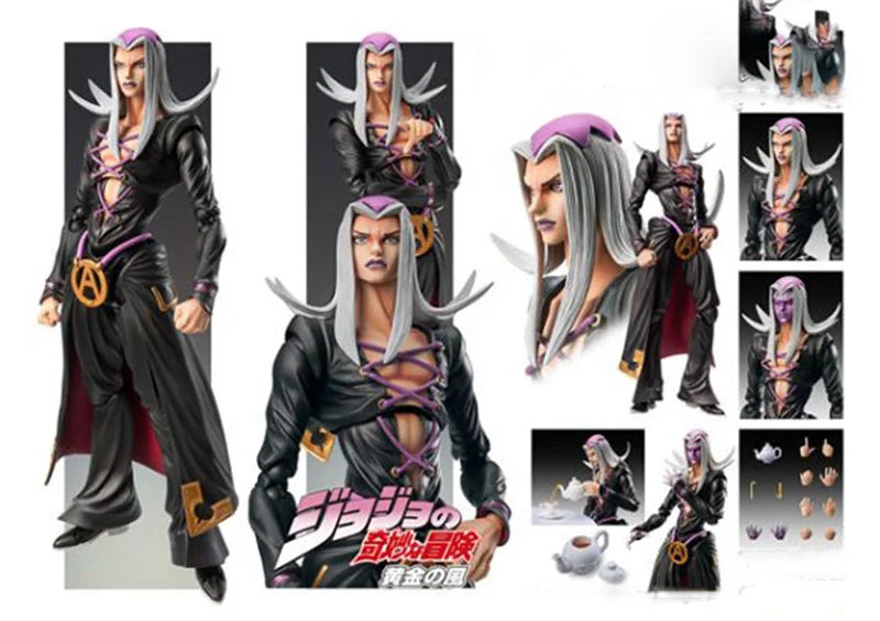 Anime jojo bizarre adventure Kujo Jotaro Dio Brando Diavolo Bruno Bucciarati Leone Abbacchio Jolyne Cujoh Action Figure 15cm