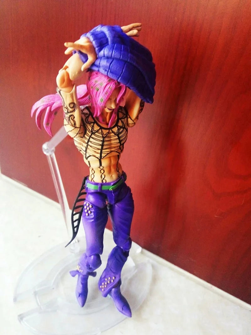 Anime jojo bizarre adventure Kujo Jotaro Dio Brando Diavolo Bruno Bucciarati Leone Abbacchio Jolyne Cujoh Action Figure 15cm