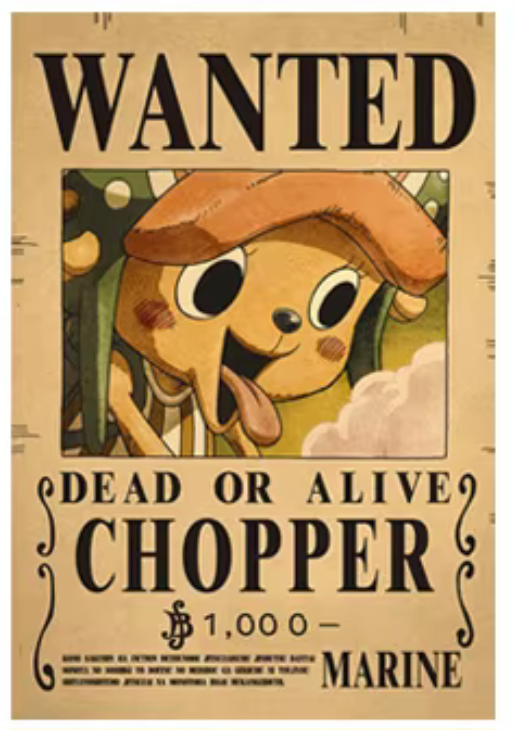 Poster Wanted One Piece personaggi vari Dead or Alive