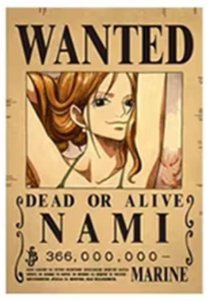 Poster Wanted One Piece personaggi vari Dead or Alive