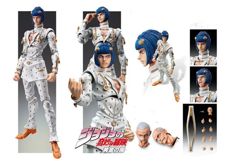 Anime jojo bizarre adventure Kujo Jotaro Dio Brando Diavolo Bruno Bucciarati Leone Abbacchio Jolyne Cujoh Action Figure 15cm