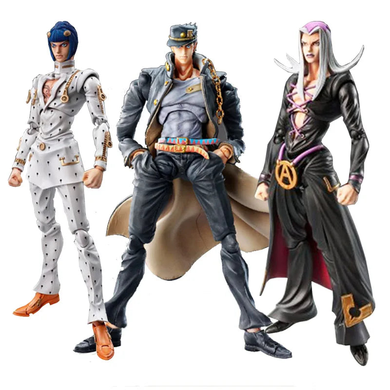 Anime jojo bizarre adventure Kujo Jotaro Dio Brando Diavolo Bruno Bucciarati Leone Abbacchio Jolyne Cujoh Action Figure 15cm