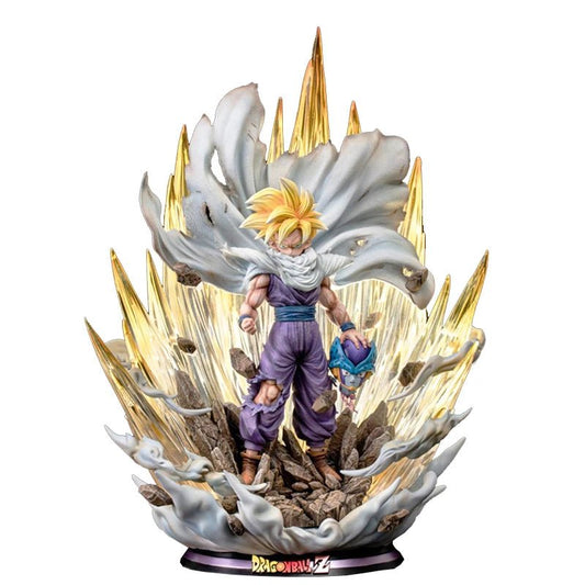 Anime Dragon Ball Son Gohan Figure Super Saiyan Figurine Gohan Gk 42CM with Light PVC Action Figures Collection - La Libroteca