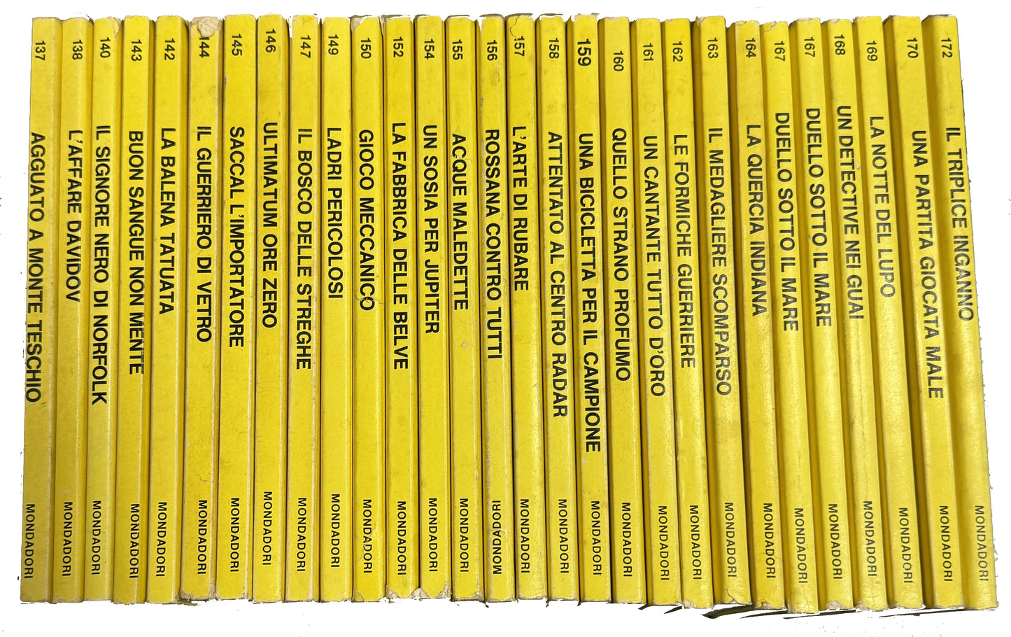 Il Giallo dei Ragazzi Arnoldo Mondadori Editore anni '70 - dal nr 22 al nr 172