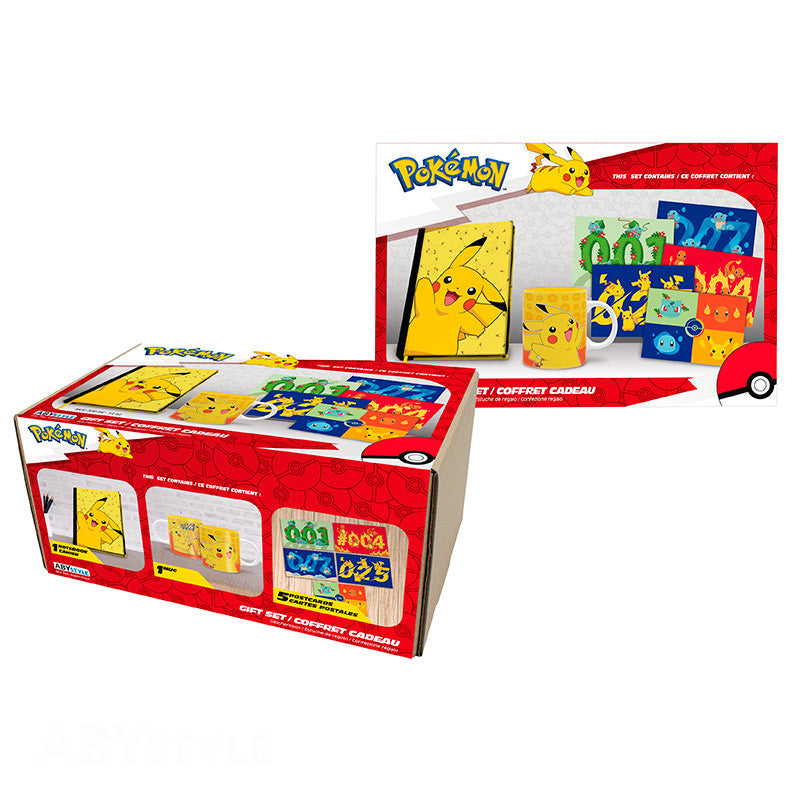 Box POKÉMON - Set Quaderno A5 + Tazza 320 ml + Cartoline "Pikachu"