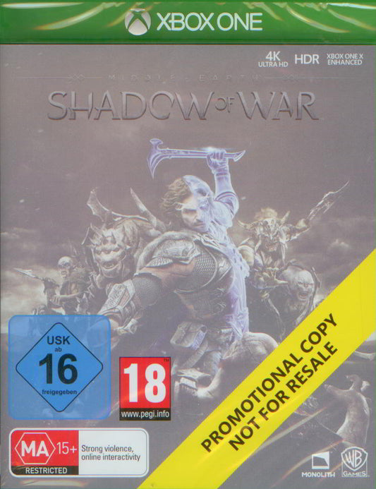 Shadow of war promotional copy - XboX One